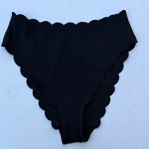 Victorias Secret Black Scalloped Bikini Bottoms Medium
